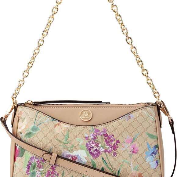Harland Designer Convertible Bag - 10.6''x6.5'' Floral Print & Chic Chain Detail - Picture 1 of 3